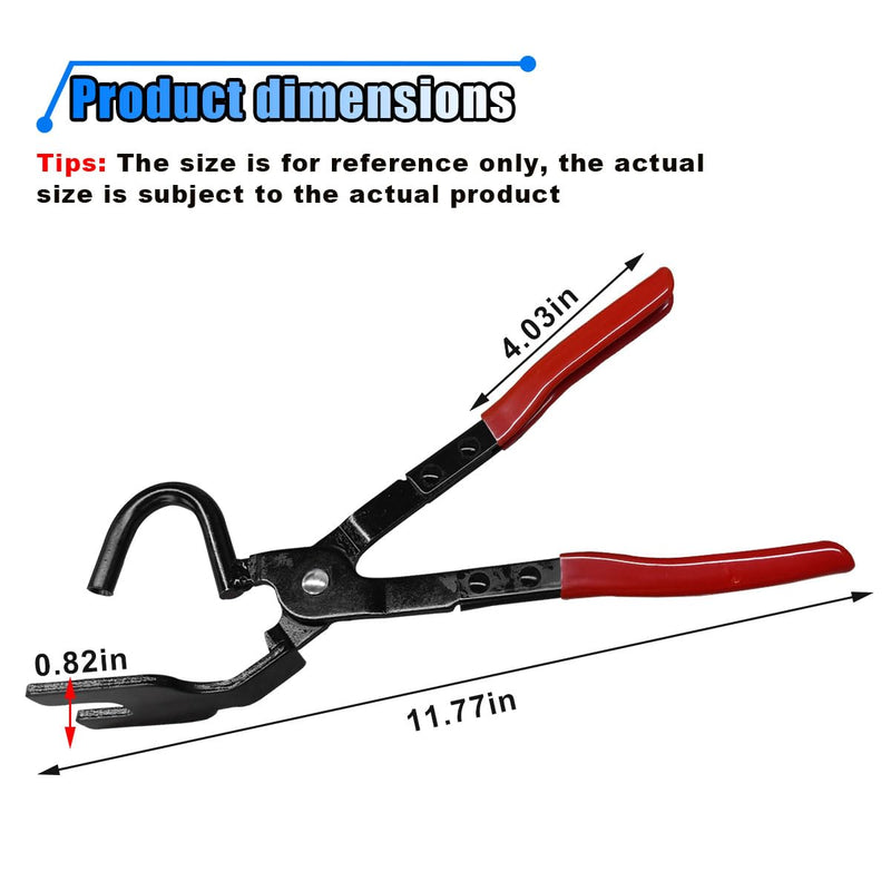Car Exhaust Hanger Removal Pliers, Heavy Duty Separation Pliers for Exhaust Hanger and Rubber Bracket, Muffler Hanger Removal Tool for Most Exhaust Systems Hanger (Red) Red