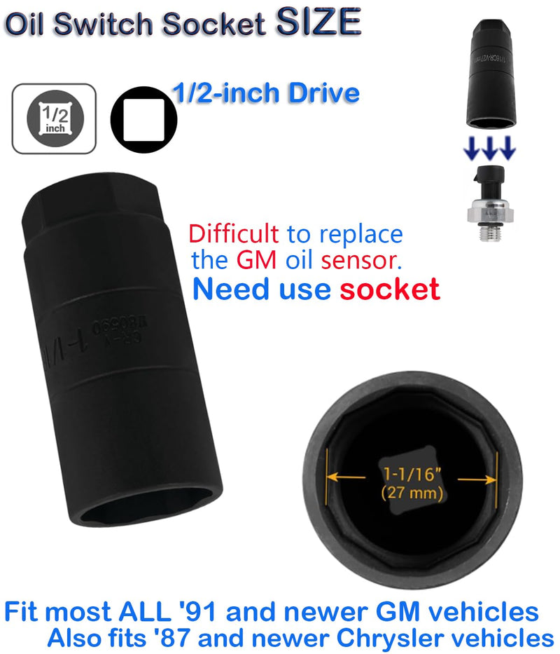 Oil Pressure Sensor for Chevrolet GMC Buick Cadillac Yukon Escalade Chevy Silverado 1500 5.3l 4.8 6.0 6.2 2009 2010 2011 2012 2013 2014-2020 213-4411 PS508 2009-2020