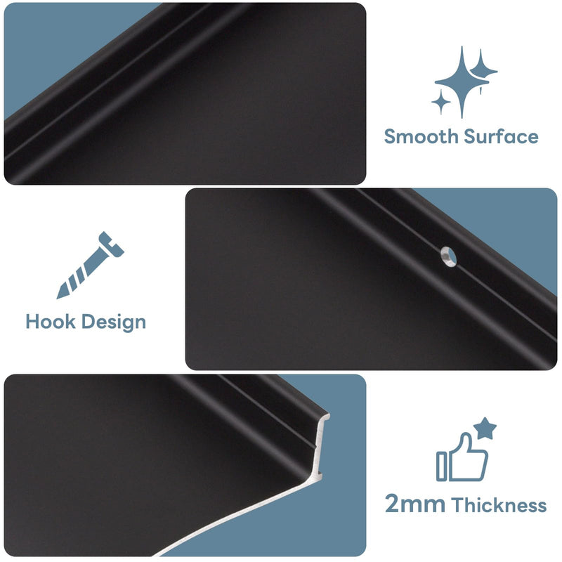 Heavy-Duty Aluminum Door Rain Drip Guard, 4″ Extra-Wide and Thickened Window Door Rain Deflector, Size 52″ Length, 4″ Wide, 0.8″Height (Black) 1 52in-Black