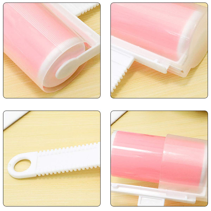 Washable Pet Hair Remover Lint,DBAILY 4pcs Reusable Lint Roller with Cover Lint Sticky Roller Brush Sucking Dust Hair Clothes Wool Dust Fluff Pet Hair （Red, Green, Blue, Yellow）