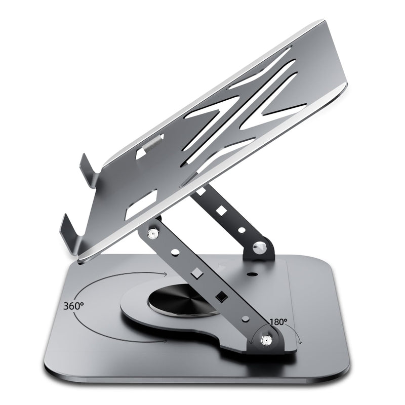 Tablet Stand, 360-degree Rotating Desktop Stand, Dual-arm Adjustable Aluminum Desktop Stand, Compatible with 4-16 inch iPads, Surface Tablets, and Portable Monitors.