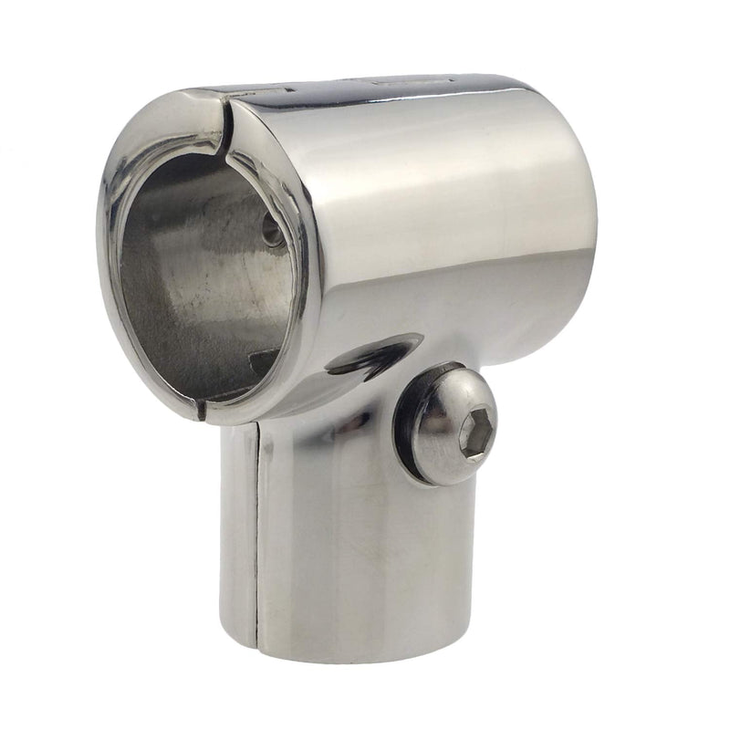 NRC&XRC Heavy Duty 316 SS Polished Boat Hand Rail Fitting- 90 Degree T/Tee Hinged/Split for 7/8" OR 1 INCHTube 7/8"