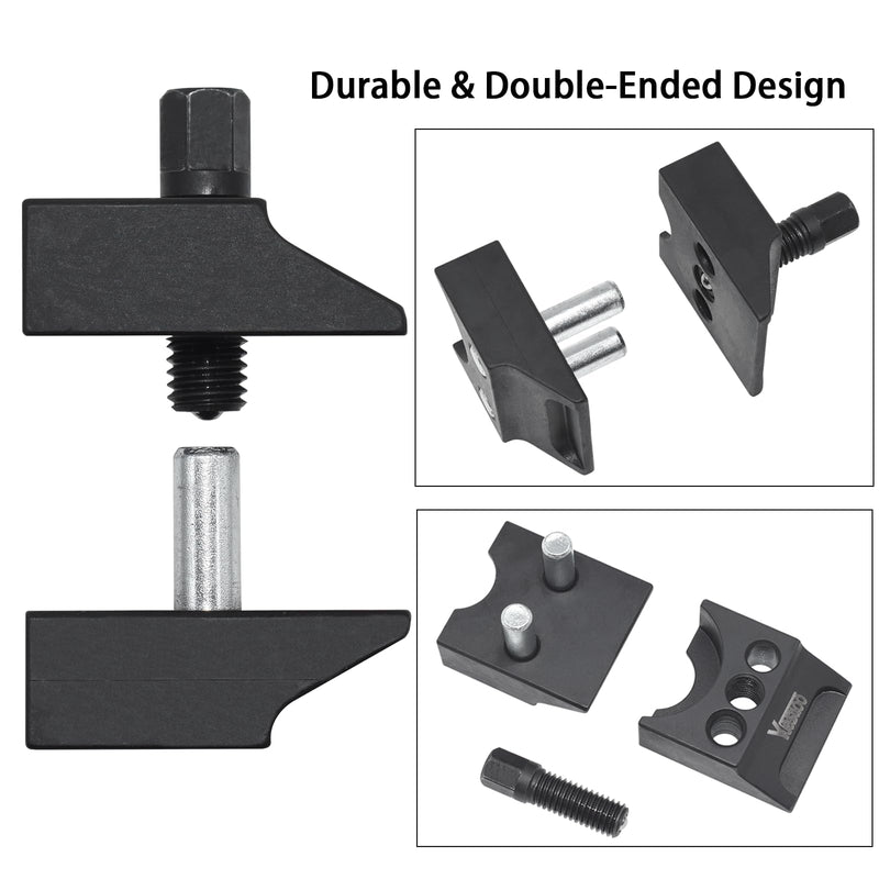 Universal Suspension Strut Split Hub Steering Knuckle Spreader Tool, Compatible with VW Audi BMW Ford Peugeot Citroën, Car Suspension Split Hub Steering Knuckle Spreader Black