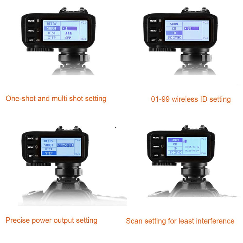 Godox X2T-C TTL Wireless Transmitter, 1/8000s HSS, Bluetooth Connection, 5 Separate Group Buttons, Relocated Control-Wheel, New Hotshoe Locking, Compatible with Canon DSLR