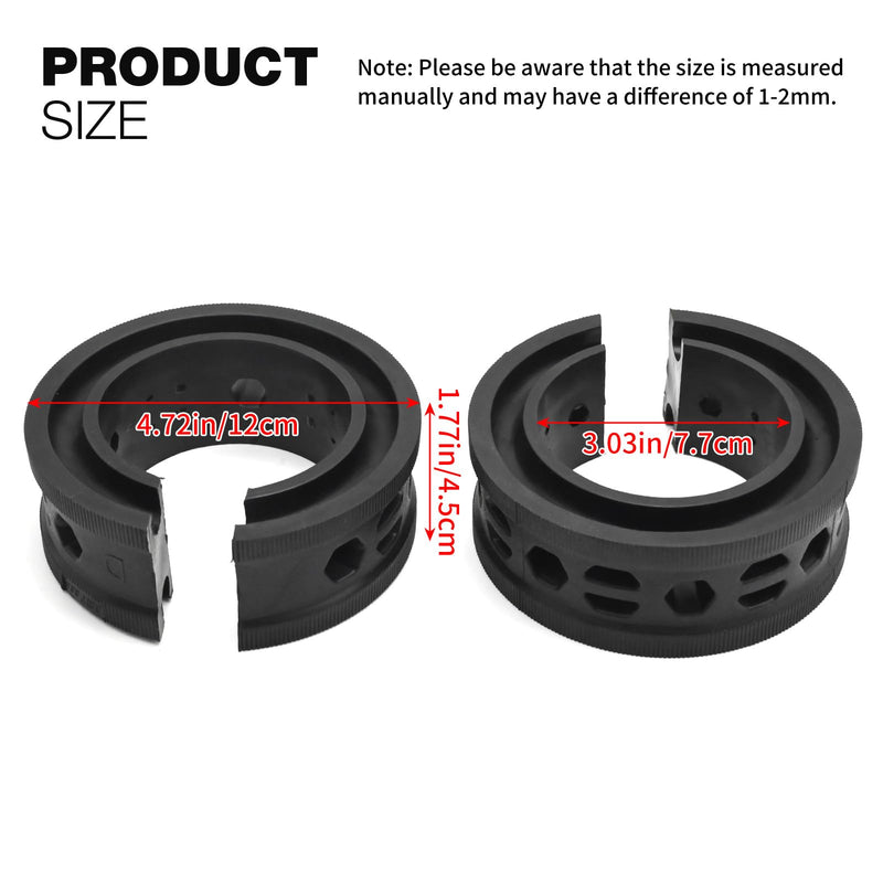 2 Pcs Black Shock Absorber D Type, Shock Absorber Spring Rubber Universal Coil Spring Booster, Coil Spring Booster Cushion Car Bumper Buffer Power Cushion