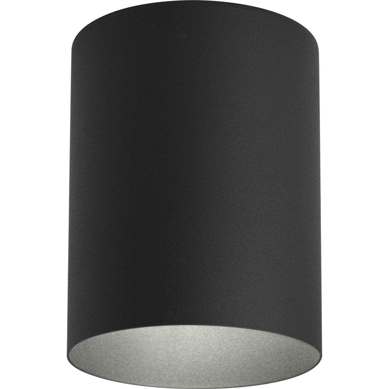 Cylinder Collection 5" Modern Outdoor Ceiling Light Black