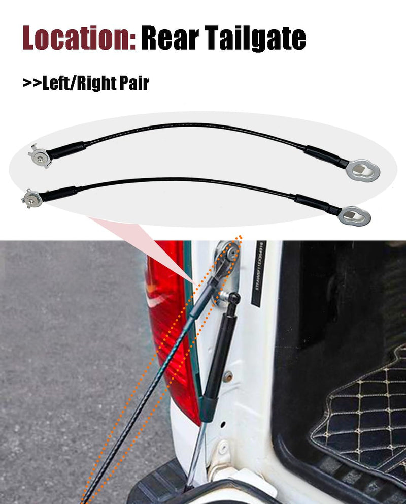 Tailgate Support Cable Straps, Compatible with 2007-2021 Toyota Tundra, Length 17-3/4", Replaces 65770-0C060 65770-0C070