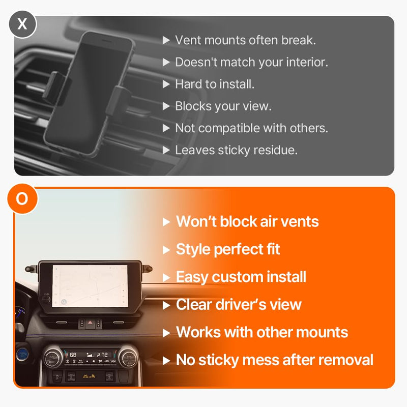 FICS Car Phone Holder for Toyota RAV4 – Custom-Fit Mount for Seamless Display Integration (Toyota RAV4 10.5" JBL Monitor) Toyota RAV4 10.5" JBL Monitor