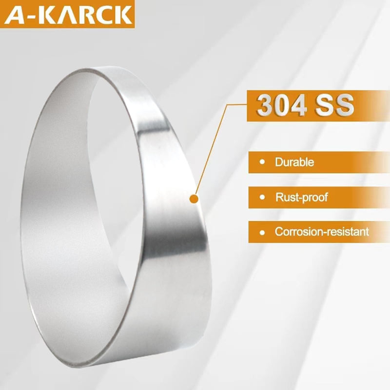 A-KARCK 304 Stainless Steel Pie Cuts, 3'' Exhaust Pipe with Laser Cut 5 Pcs（polishing） 3.0inch