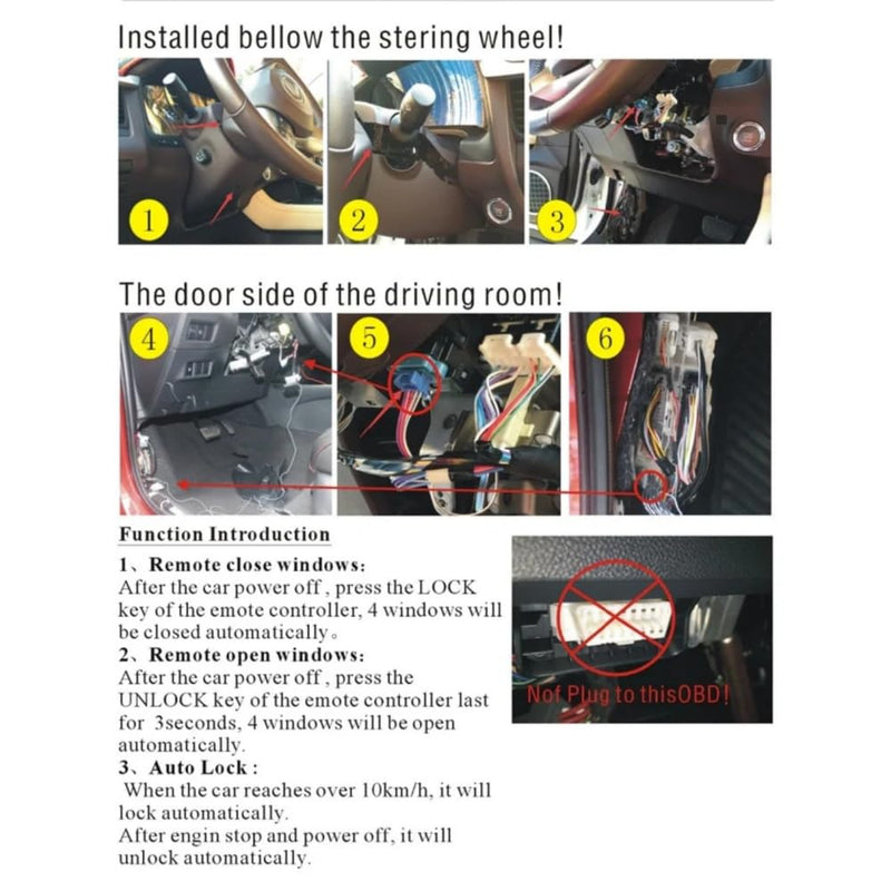 Intelligent Car Window & Sunroof Closer and Door Auto Lock/Unlock Module for Toyota CH-R 2018-2022, Remote to Roll Up Down Windows Upgrade, Plug and Play Installation