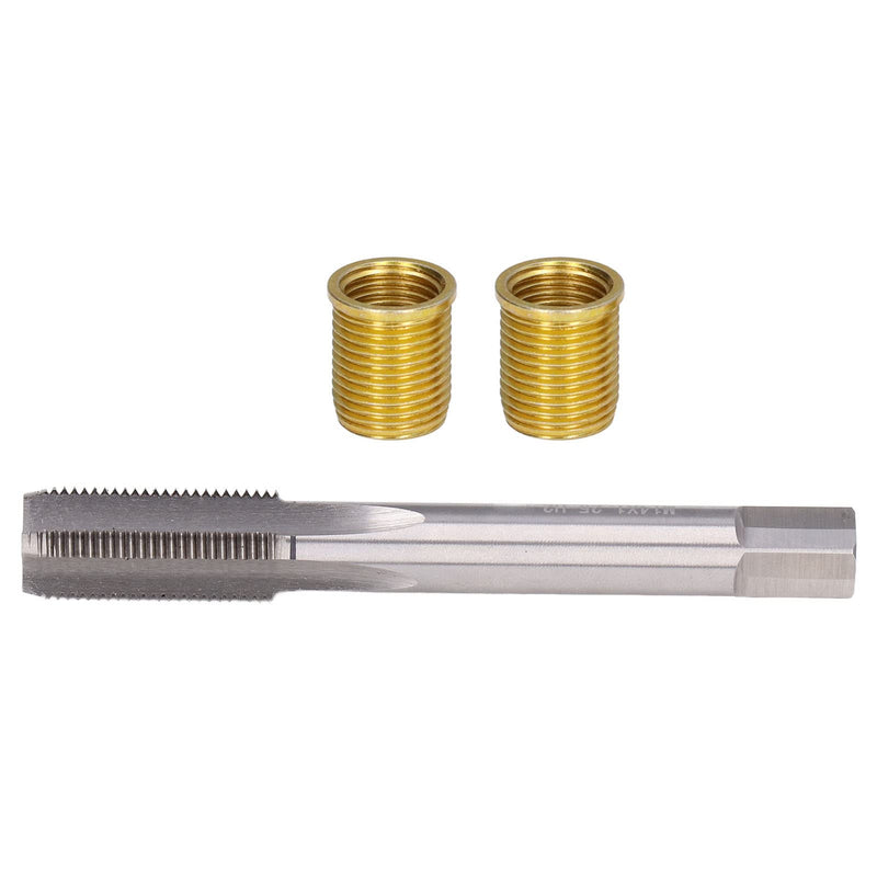Spark Plug Thread Repair kit, M12x1.25 Inserts and M14x1.25 Tap Stainless Steel Thread Repair Tool for Automotive Engine