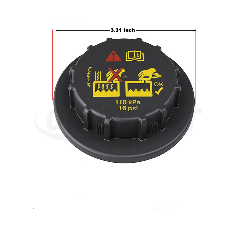 Radiator Pressure Cap, 9C3Z-8101-B, 9C3Z8101B,Coolant Reservoir Cap Replace RS-527, RS527,Fit for Ford 6.0 7.3 Powerstroke - Explorer F150 F250 F350 Mustang Taurus, Lincoln, Mercury