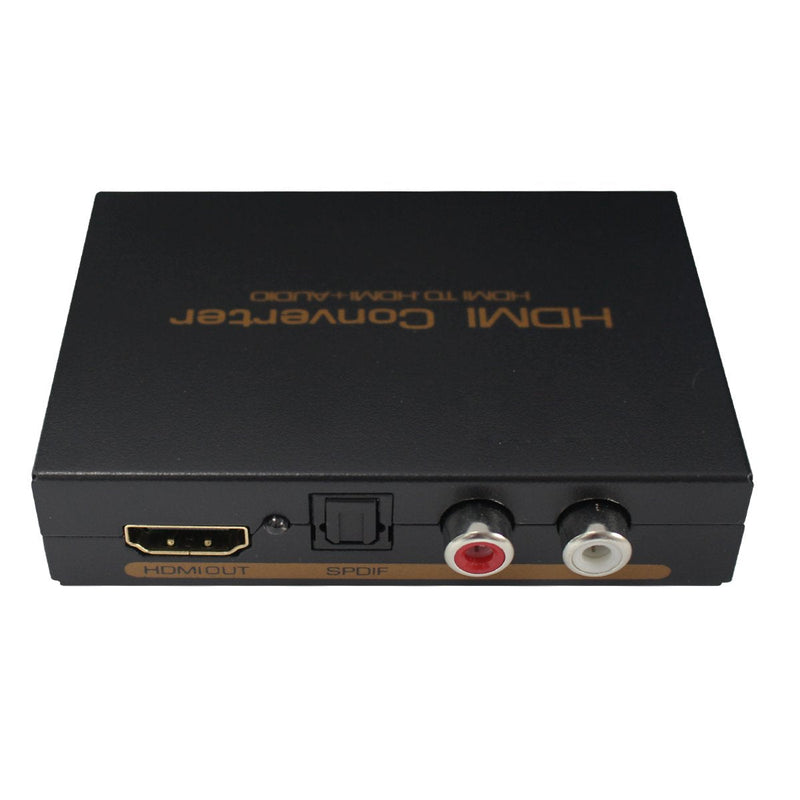 1080P Audio Extractor HDMI to HDMI + Optical TOSLINK SPDIF + Analog RCA L/R +3.5mm Jack Stereo Audio Video Splitter Converter with Power ON/Off Switch Support Full HD1080p 3D