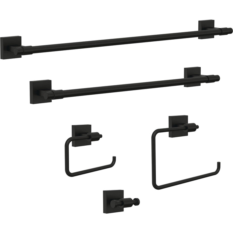 Franklin Brass Towel Rack | 18 Inch Matte Black Towel Bar for Bathroom, Kitchen | Maxted Accessories
