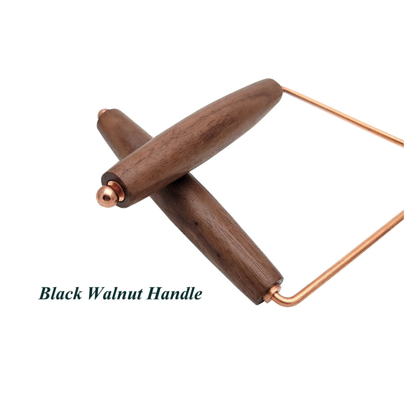 Copper Dowsing Rods Kit - Natural Walnut Wooden Handles Divining Rods with Solid Brass Karnak Pendulum - Ghost Rods,Water Rods,Spirit Rods,Witching Sticks for Gold,Paranormal,Yes No.by Spirit Hunter.