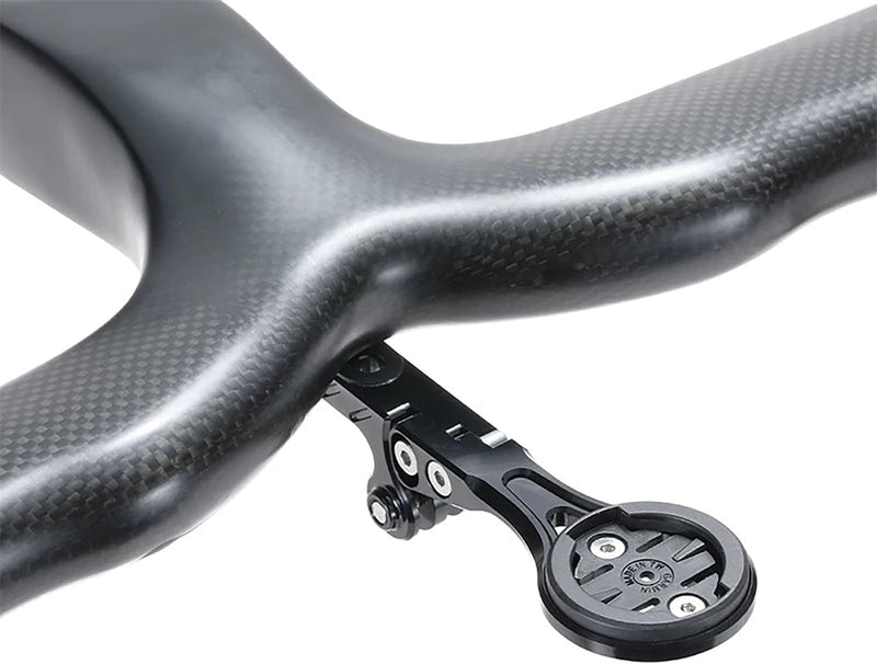 Aero Integrated Handlebar System Out Front Bicycle Computer Mount for Garmin Edge Wahoo Elemnt Bryton Fits Canyon CEP Cockpits and Wilier Filante Bar Handlebar and More (Black B) Black B