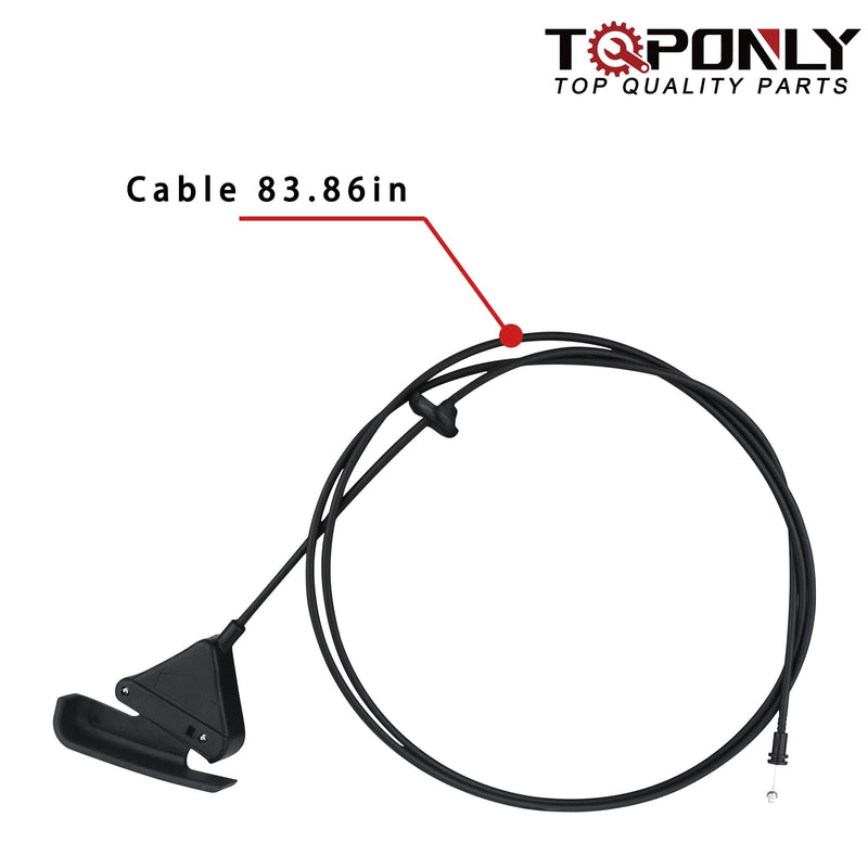TQPONLY 912-086 Hood Release Cable & Pull Handle Compatible with 1994-2005 Dodge Ram 1500 2500 3500 Pickup Truck Replaces 55076343 55075422 55275849AA