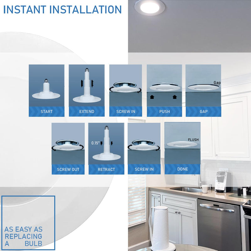 Jolux 4-Pack 5/6" LED Can Lights Retrofit Recessed Lighting,12W=60W,2700K SoftWhite,800 Lumens,Dimmable Adjustable Retrofit Downlight,ETL,Damp Rated,Simple Installation Can Lights,Bevel Trim 2700K (Soft White) Slope 5/6 Inch-4 Pack