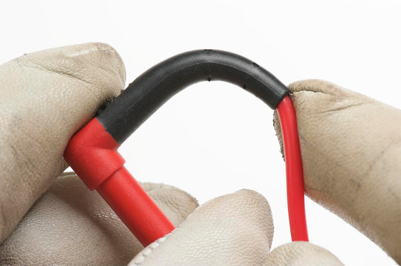 Fluke TL175E TwistGuard Double Insulated Silicone Test Lead Set with Removable 4mm Lantern Tips, 2mm Diameter Probe Tips 56.5"
