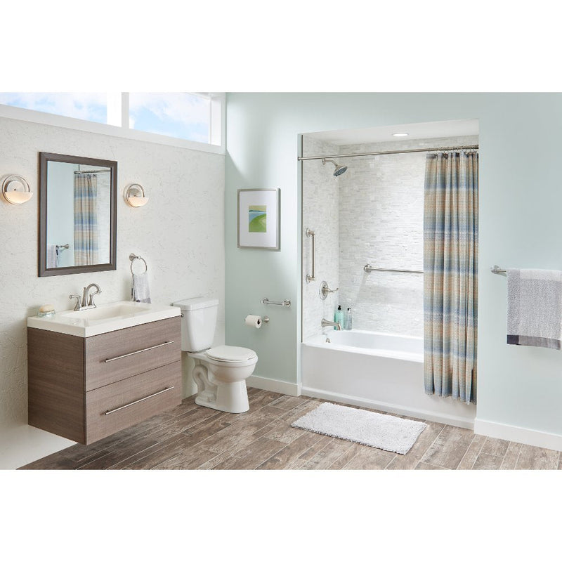 Delta Carlisle (1-Pack) 16' Shower Grab Bar Seniors ADA Compliant Satin Nickel 450 lb Capacity Bathroom Safety Handle for Shower, Bathtub | Wall Mounted Balance Assist, Grip DCL5916-BN 16 Inch 1