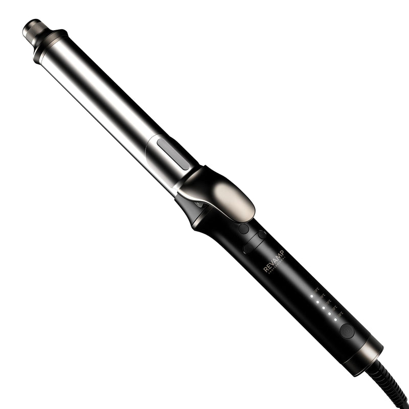 REVAMP Auto Revolve Soft Curl - Automatic Rotating Hair Curler, Ceramic | Curling Iron Tong, Extra-Long Barrel, Long Hair, Tangle Free, Left & Right Hand Rotation
