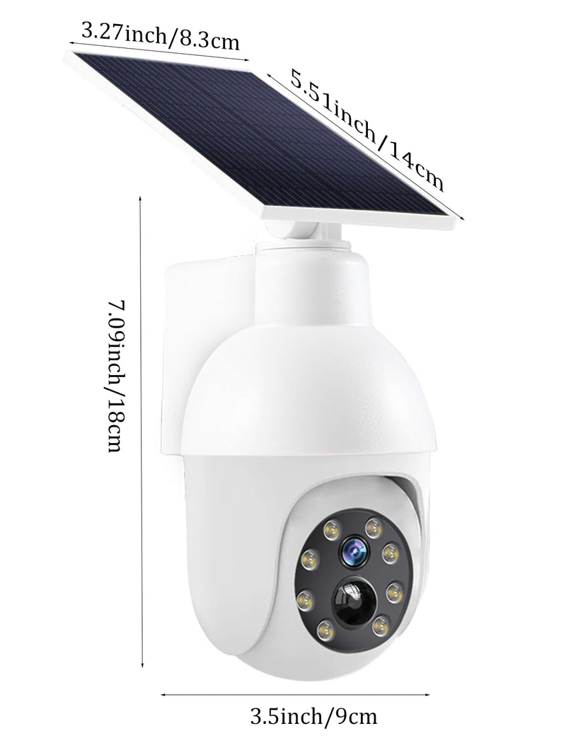 High brightness solar powered analog surveillance sensor light 2 Pack, flashing red light can simulate fake CCTV camera, enhance home security, suitable for porch backyard and parking lot lighting
