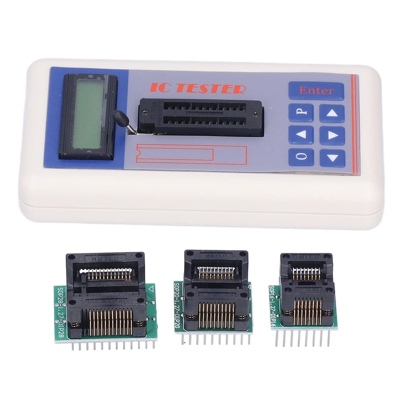 TSH06F Integrated Circuit Tester Multi Functional IC Transistor Meter with 5V 3.3V AUTO Modes for Microelectronics Logic Device Test Transistor Identification (with Terminal) With terminal