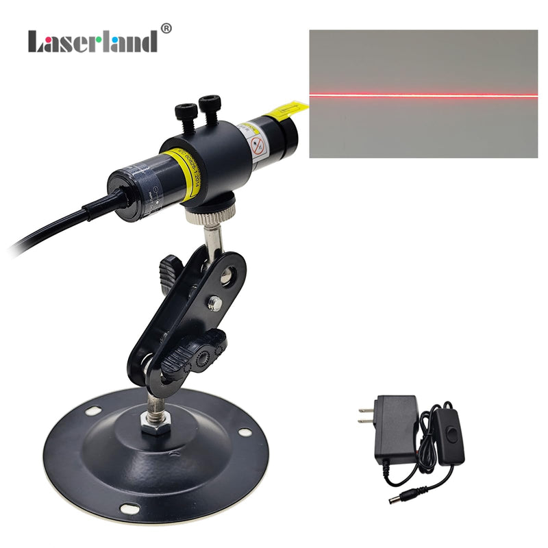 Long Range Bright Red Light Line Module Focusable Locator Generator Long Distance for Halloween Laser Swamp Pond Haunted House Fabric Wood Cloth Alignment 638nm 16mm