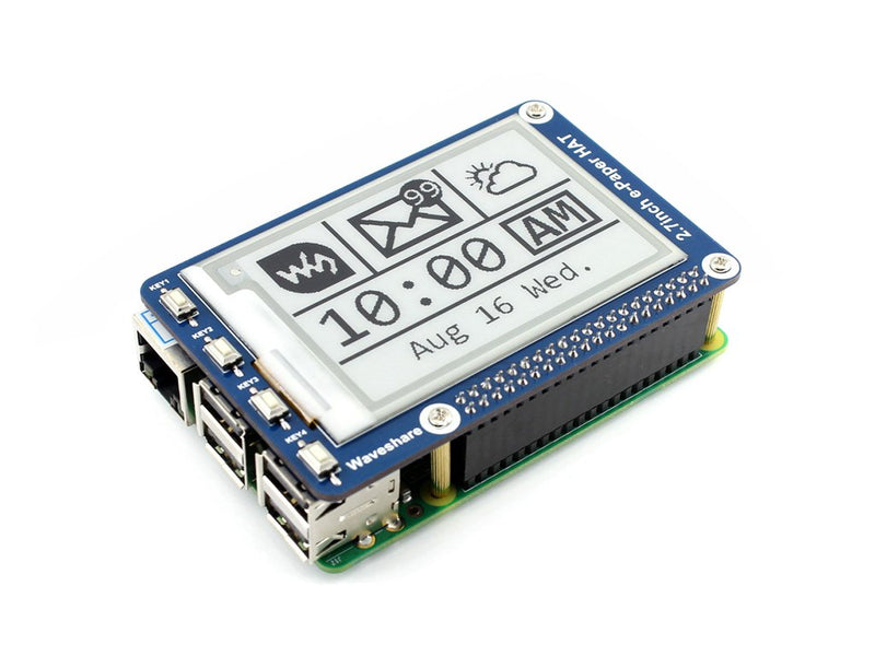 264x176 Resolution 2.7 Inch e-Paper Display HAT E-Ink Screen LCD Module SPI Interface with Embedded Controller for Raspberry Pi 2B 3B 3B+ 4B Zero Zero W/Arduino/STM32/Jetson Nano