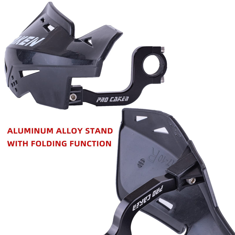 PRO CAKEN Universal 7/8" 22mm and 1 1/8" 28mm Handle Bar Hand Guards CNC Bracket for Dirt Bike Motocross ATV Scooter for CRF KLX KX LTR TRX SX SXF EXC XCW Grizzly Hawk 250 Bicycles-Black Black
