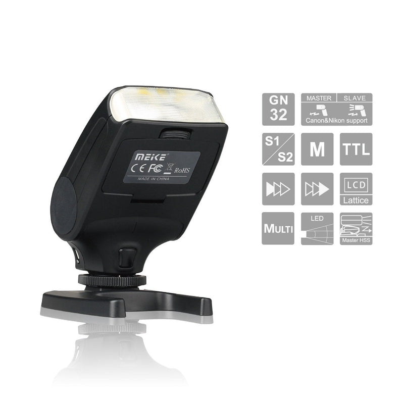 MEIKE MK-320P Mini TTL Speedlite Automatic Flash GN32 Fit Olympus Panasonic and M4/3 Mount Camera E-P5 E-PM E-M1 E-M5 E-M10 E-PL5 E-PL6 E-PL7 GM5 GX1 GX7 GX8 G3 LX100