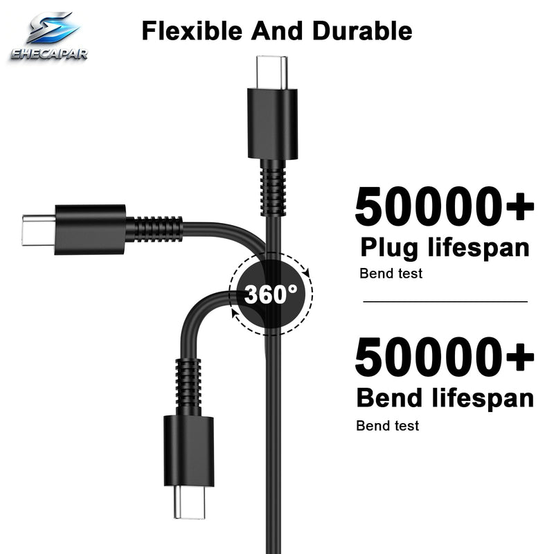 65W USB C Laptop Charger EHECAPAR Fast-Charging Adapter Compatible with Lenovo,HP,Dell,Acer,Asus,Samsung,Google Chromebook,and Other 45W Type C Laptop
