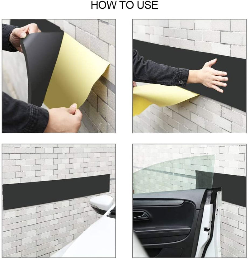 Car Door Protector Bump Body Guard,1/4" Sectional Foam Sticking Garage Wall Parking Protector Collision Avoidance Waterproof Foam Protector Wall Corner Protecting Your Car Doors (2 Pack) 2 Pack 1/4 '' Thickness