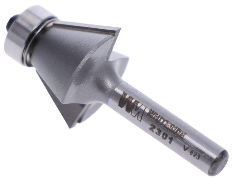 Whiteside Router Bits 2301 Edge Bevel Bit with 25-Degree 9/16-Inch Cutting Length