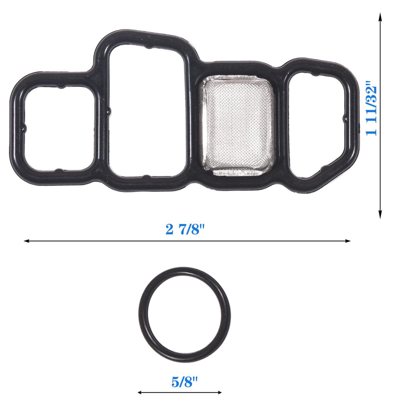 15826-RNA-A01 for Honda Civic 1.8 Vtec Solenoid Gasket VVT Accord Cr-V Hr-V Acura Ilx 2.0 4.5L 2006 2007 2008 2009 2010 2011 2012 2013 2014 2015 2016 2017-2021 06 07 08 09 10 11 12 13-21 15826RNAA01 15826-RNA-A01