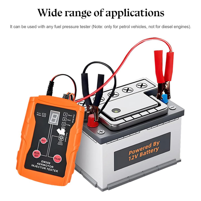 Car Fuel Injector Tester Cleaner Tool Kit, 12V Vehicle DIY Cleaning Testing Tool with 6 Cleaning Adapters & 8 Pulse Modes, Automotive Accessories, Universal for SUV Sedan Truck