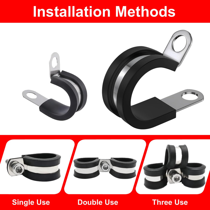3/8" OD Fuel Line, 25FT Transmission Line, 3003 Grade Aluminium Tubing with 6 Clamps/Holders for Brake Line, Metal Gas Line, Refrigeration Equipment 3/8"OD-25FT