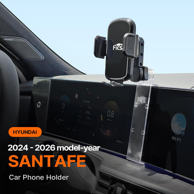 FICS Phone Holder Compatible with Hyundai Santa Fe 2024 2025 2026 (12.3-inch Cluster – Limited, Calligraphy Trims) – Custom-Fit Dashboard Mount, Tool-Free Install, Seamless Factory-Integrated Look Santa Fe 2024-26(Limited, Calligraphy Trims)