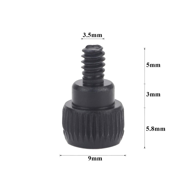 50 Pieces 6#-32x5 Computer Case Thumb Screws, Black