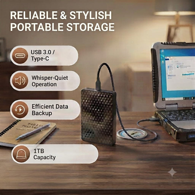 1TB Portable External Hard Drive HDD,External Solid State Drive USB 3.0 for PC, Mac, PlayStation 1TB