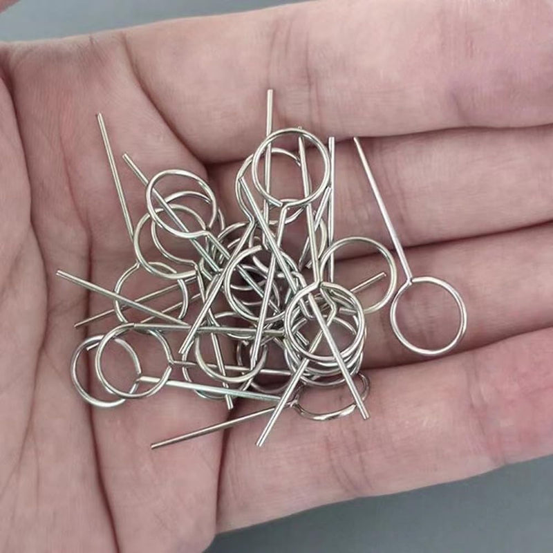 50Pcs Universal Metal SIM Card Ejector Tool Portable Phone Needle Removal Opener Compatible with All Smartphones Daily Phone Repair Accessories