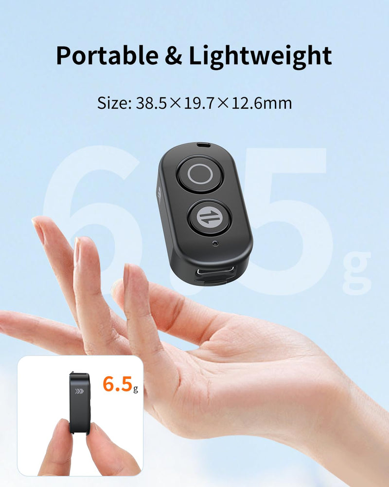 VRIG Bluetooth Remote Control Compatible with DJI Osmo Action 6/5 Pro/ 4/Osmo 360, 32ft Remote Control Range Smart Action Camera Accessories