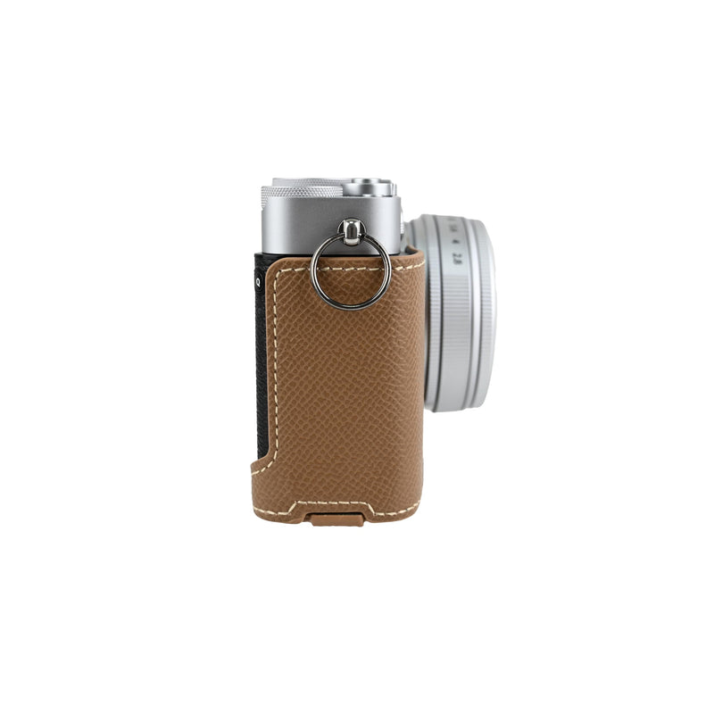 X-E5 Case, Handmade PU Leather FullBody Camera Case Bag Cover for Fujifilm X-E5 XE5 Bottom Opening Version + Neck Strap (Brown) Brown