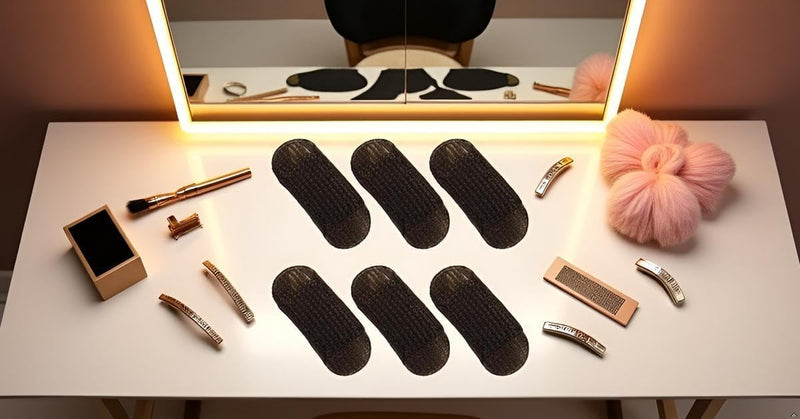  [AUSTRALIA] - 6PCS Sponge Volume Booster - Non-Slip Fluffy Base Inserts for Updos and Buns, Invisible Hair Thickening Pads for Thin (Home/Party/Wedding Styling Accessories)