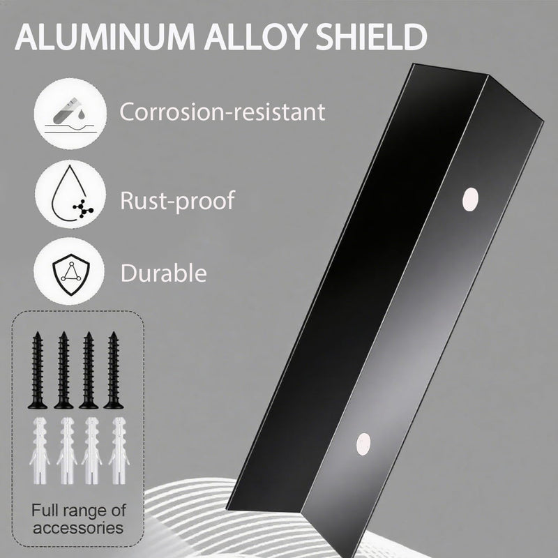 Garage Door Rodent Guard – Aluminum Mouse Snake Shield Plates – Rust-Proof Garage Bottom Corners – Universal Fit – Easy Install with Screws (4 Pack) 4 Pack