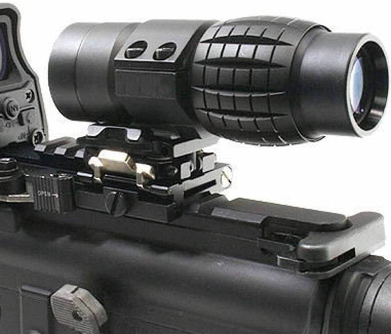 3X Magnifier Scope Sight Flip to Side Quick Detach Compatible with 20mm Picatinny Weaver Rail