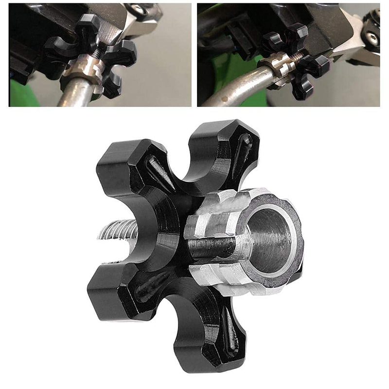Clutch Adjustment Cable, Qiilu Motorcycle Clutch Screw,Universal CNC Aluminum Alloy Clutch Wire Adjustment Cable(Black)