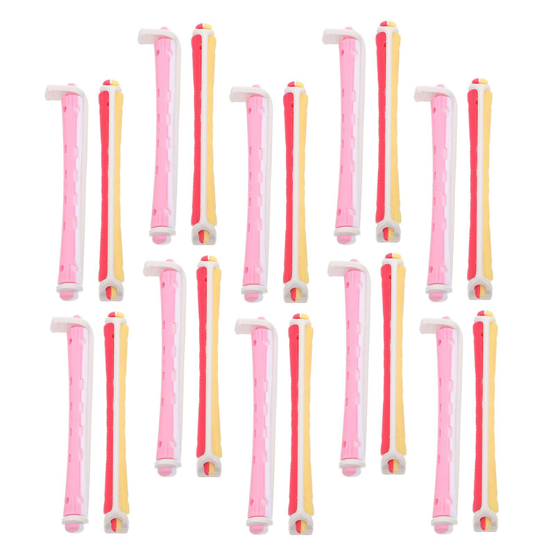 FRCOLOR 24pcs Plastic Perm Rod No Heat Curling Rods Set Hair Curlers Hair-styling Tool for Short Cold Perm Rollers for Salon And Home Use