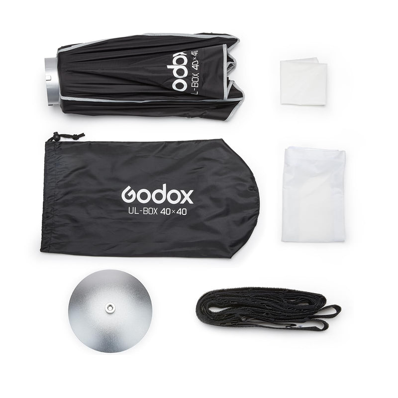 Godox UL-Series Softbox 16''x16'' / 40x40cm Square Quick Release Umbrella Softbox Foldable Light Modifier for Product Photography & Tabletop Lighting - Bowens Mount Compatible