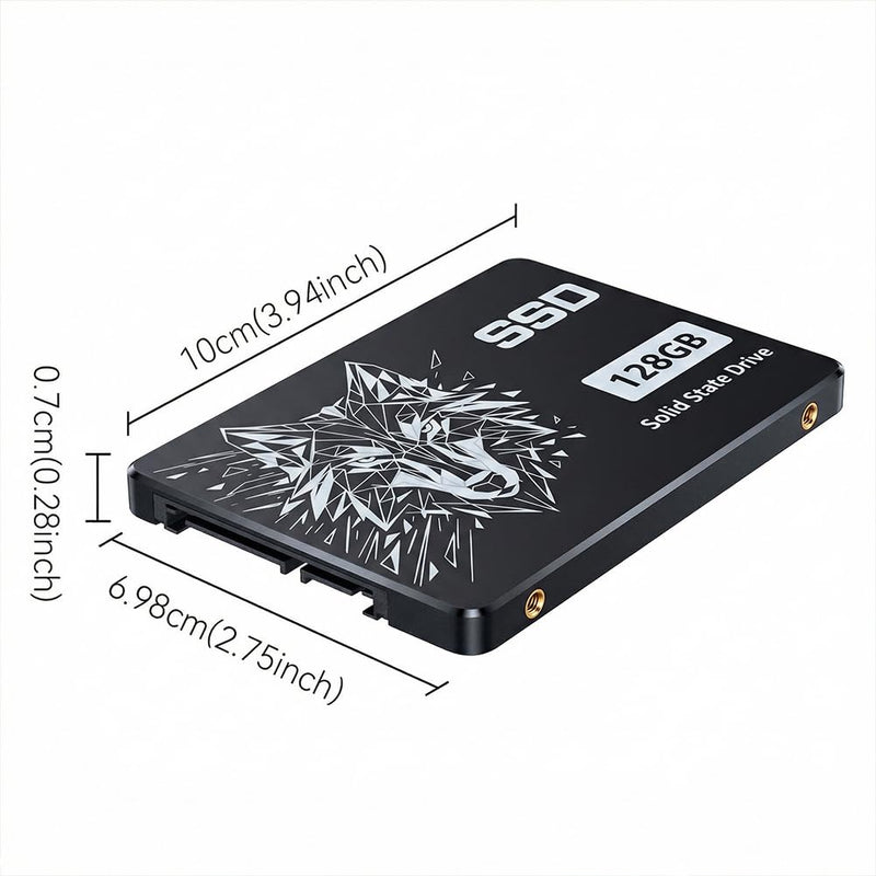 128GB SSD 2.5 Inch SATA III Internal Solid State Drive – Upgrade Laptop or Desktop with 550MB/s Read,Silent & Shockproof, Compatible with Laptop, Desktop PC, All-in-One(Style-E)